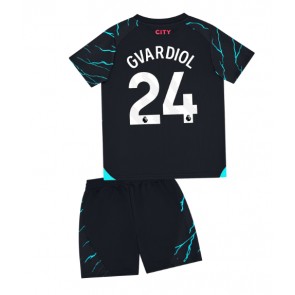 Maillot de foot Manchester City Josko Gvardiol #24 Troisième enfant 2023-24 Manches Courte (+ pantalon court)